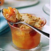 Mango Crisps with raspberries & almonds