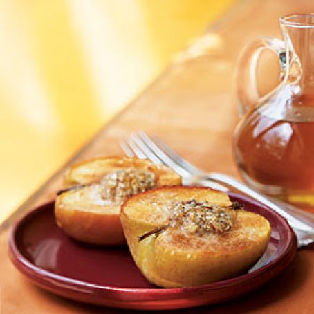 Almond-Stuffed Baked Apples with Caramel-Apple Sauce (CL)