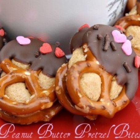 Valentine Peanut Butter Pretzel Bites