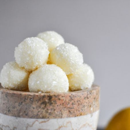 Sparkly White Chocolate Lemon Truffles