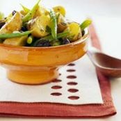 Warm fingerling potato salad