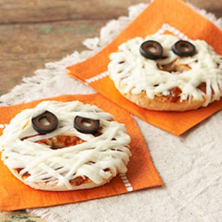 Mummy-Face Pizzas