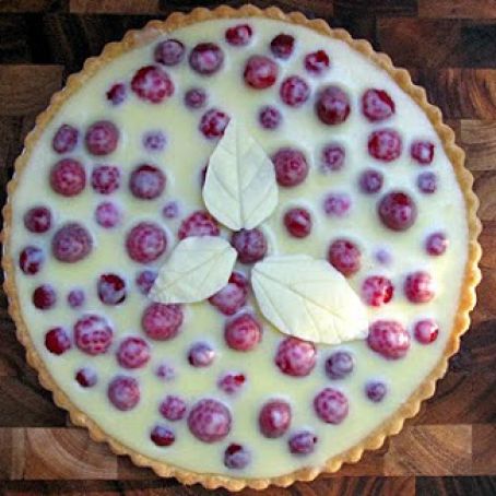 white chocolate raspberry tart