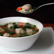 Italian Wedding Soup (with turkey meatballs)