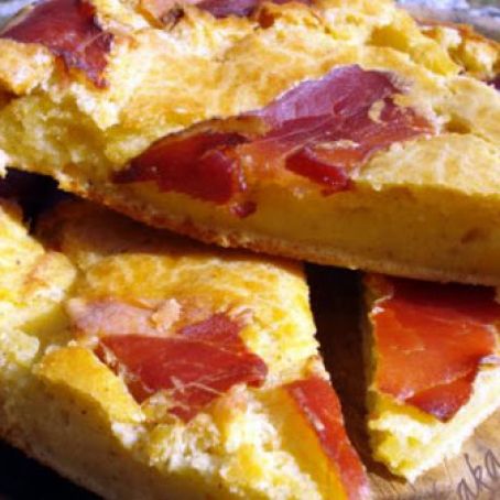 Farinata with prosciutto