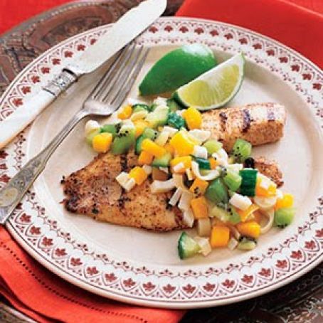 Tandoori Tilapia With Hearts of Palm