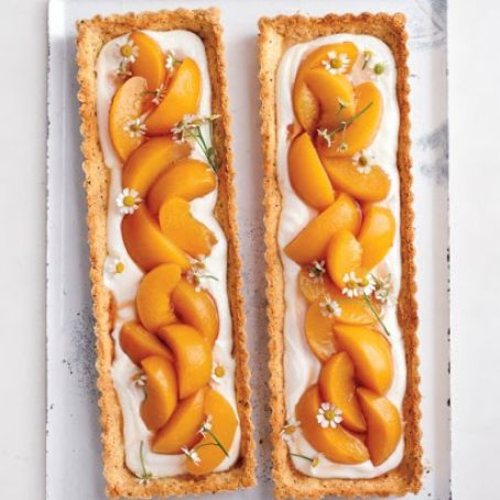 Chamomile-Peach Tarts