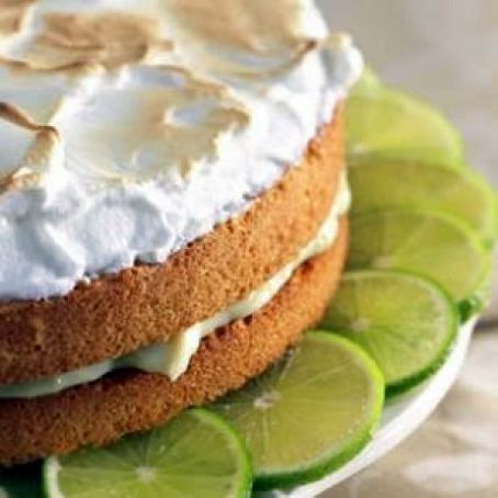 Key Lime Meringue Cake