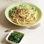 Linguine with Hot Chile, Carmelized Onion, and Gremolata