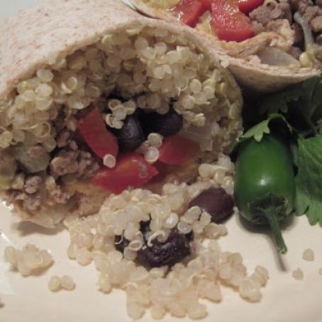 Quinoa Burritos with Creamy Chipotle Sauce