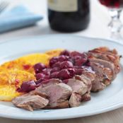 Grilled Duck Breast with Cherry Dipping Sauce