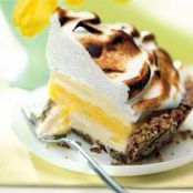 Lemon Meringue Ice Cream Pie in Toasted Pecan Crust