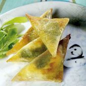 Fresh Goat Cheese Samosas with Rocket and Sun-dried Tomatoes