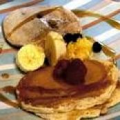 Lemon Ricotta Pancakes with Lemon Curd and Fresh Raspberries