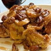 Upside down Banana Pecan French Toast