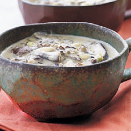 Lemony Basil Mushroom Soup