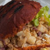 Guajillo-Soaked Crusty Bread Stuffed with Potatoes and Chorizo