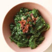 Sauteed Spinach with Crisp Pancetta