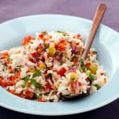 Rice Salad with Olives and Peppers