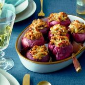 Sausage Stuffed Red Onions
