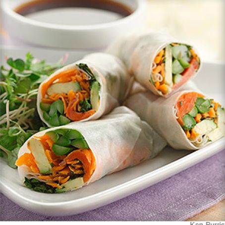 Asparagus & Salmon Spring Rolls