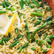 Lemon Orzo with Asparagus
