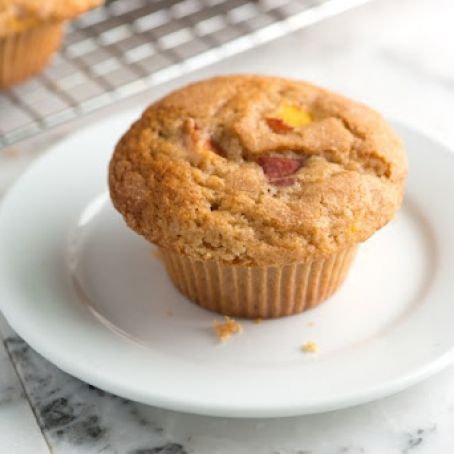 Vanilla Peach Muffins