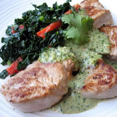 Pork Tenderloin with Cilantro Pesto