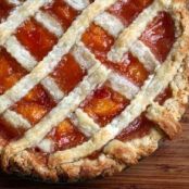 FIRST-PRIZE PEACH PIE  with LATTICE CRUST