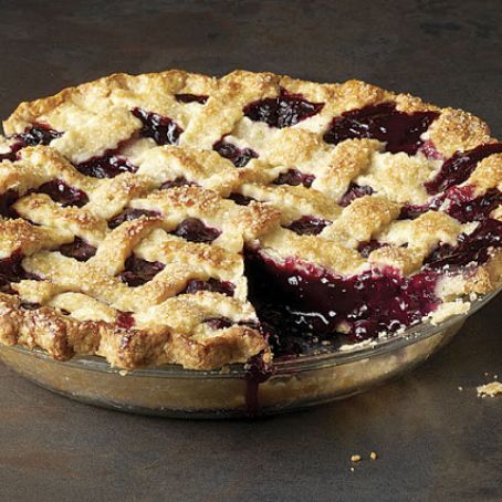 Blueberry lattice pies