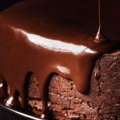 Darkest Chocolate Cake w/Red Wine Glaze