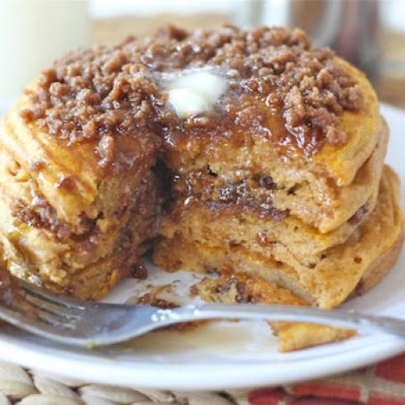 Pumpkin Cinnamon Streusel Pancakes