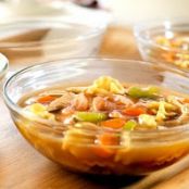 Roasted Chicken with Caramelized Onions Soup