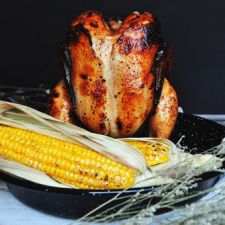 Beer Can Chicken with Corn on the Cob