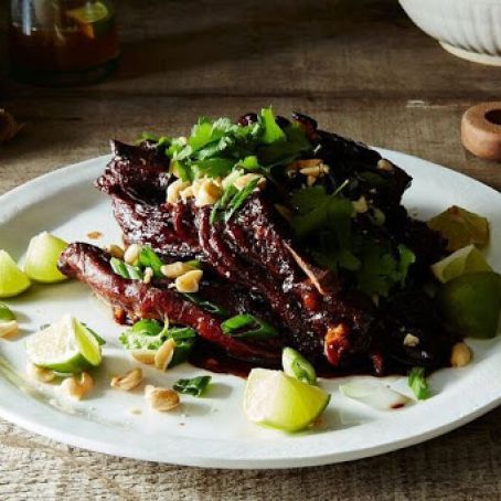 Lamb Ribs with Tamarind, Honey, and Toasted Peanuts