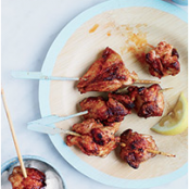 Chicken Thigh Kebabs with Chile-Yogurt Sauce