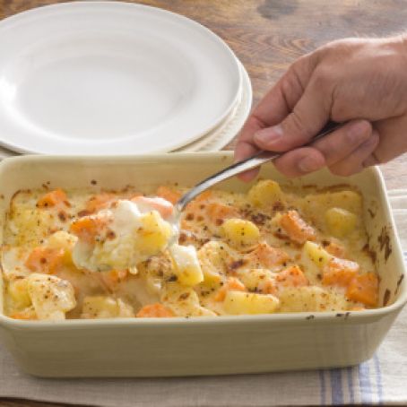 Scalloped Sweet and White Potatoes