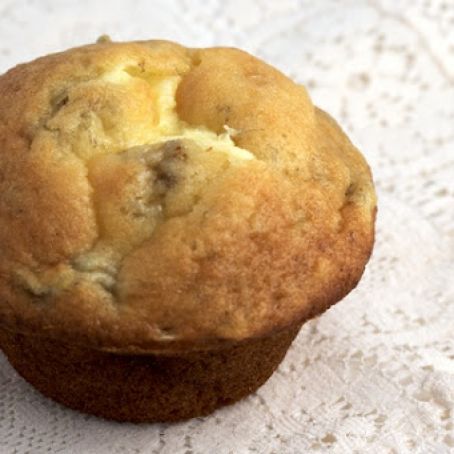Banana Muffins with Cream Cheese Filling
