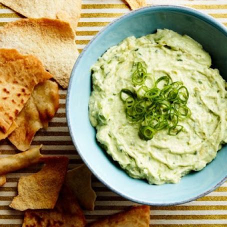 Creamy Avocado Dip With Scallions
