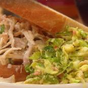 Richard Blais' Pulled Turkey BBQ Sammies with Brussels Sprout Slaw