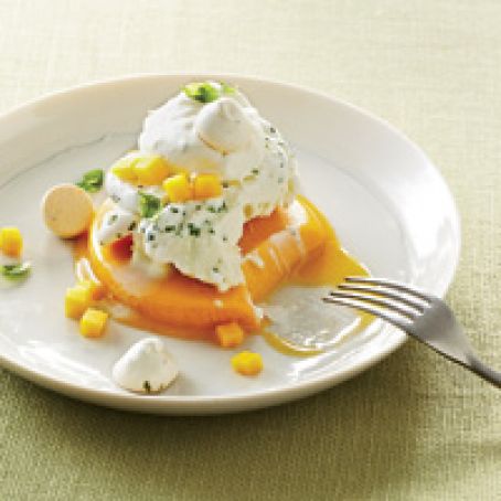 Mango-Basil Vacherin