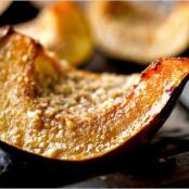 BAKED ACORN SQUASH w/WNT OIL & MAPLE SYRUP