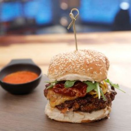 Spanish Burger with Pickled Shallots