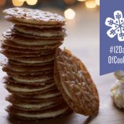 Florentine Cookie Sandwiches with Eggnog Icing