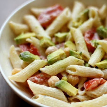 Chickpea Avocado Pasta Salad