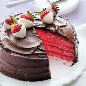 Chocolate-Covered Strawberry Cake