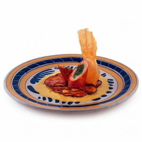 ROLLO DE PESCADO RELLENO DE HUANZONTLE