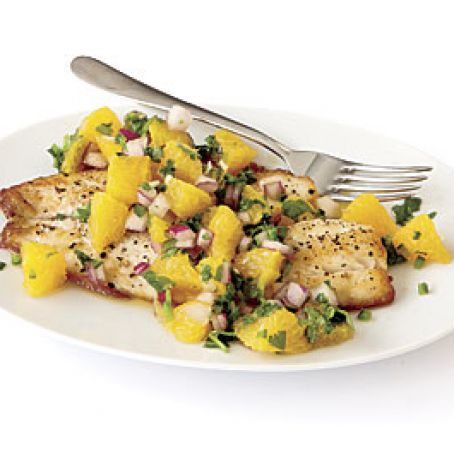 Tilapia with Spicy Orange Salsa