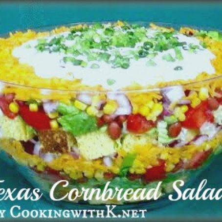 Texas Summertime Cornbread Salad