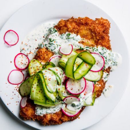 Chicken Milanesa with Maggi Ranch Sauce